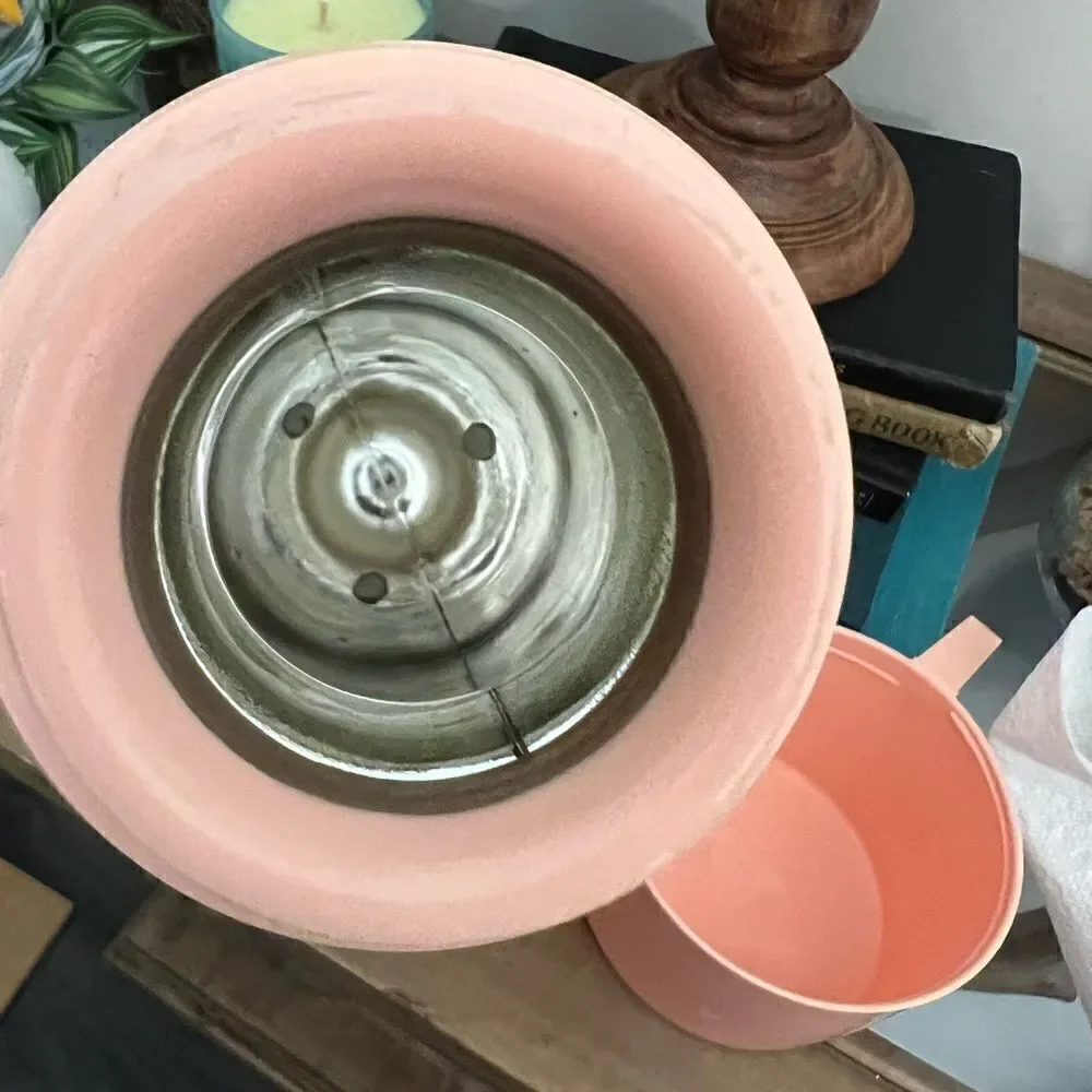 Vintage Pink plastic insulated metal Thermos for her.